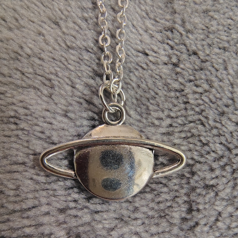 Planet Saturn Pendant Necklace